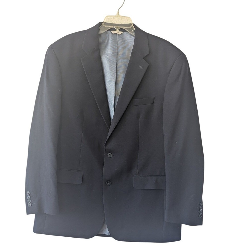 Croft &‎ Barrow Mens Blazer Classic Fit 44L Long Black Business Casual